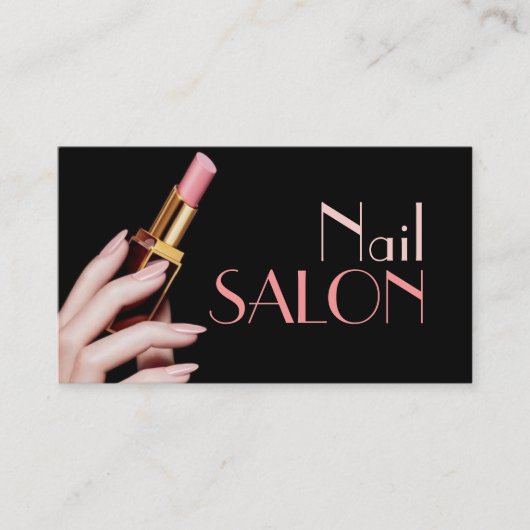 Nails Salon Makeup Künstler Kosmetologe Visitenkarte (Vorderseite)