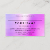 Nails Salon Manicure Tropfens Holograph Lips pink Visitenkarte (Rückseite)