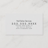Nails Salon Quote Pink Business Card Visitenkarte (Rückseite)
