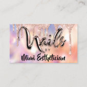 Nails Studio Artist Acrylic Tropfen Glitzer Hologr Visitenkarte (Vorderseite)