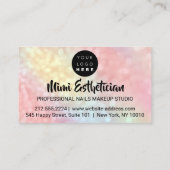 Nails Studio Artist Acrylic Tropfen Glitzer Hologr Visitenkarte (Rückseite)