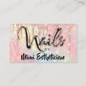 Nails Studio Artist Acrylic Tropfen Glitzer Hologr Visitenkarte (Vorderseite)