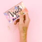 Nails Studio Artist Acrylic Tropfen Glitzer Hologr Visitenkarte