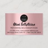 Nails Studio Artist Acrylic Tropfens Glitzer Pink Visitenkarte (Rückseite)