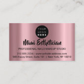 Nails Studio Artist Acrylic Tropfens Glitzern Blus Visitenkarte (Rückseite)