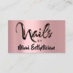 Nails Studio Artist Nails Logo-Script-Rose Brown Visitenkarte