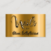 Nails Studio Artist Nails Script Logo Gold VIP Visitenkarte (Vorderseite)