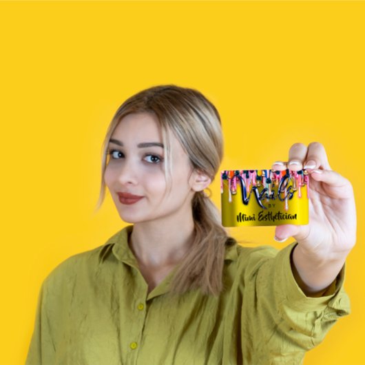 Nails Studio Artist Nails Script Logo Mustard Trop Visitenkarte