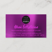 Nails Studio Artist Nails Script Logo Pink Berry Visitenkarte (Rückseite)