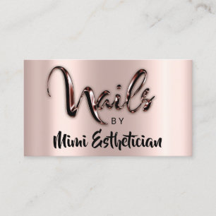Nails Studio Artist Nails Script-Logo-Rose Brown Visitenkarte