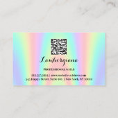 Nails Studio Logo Holograph QR Code Mermaid Visitenkarte (Rückseite)