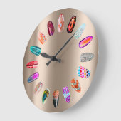 Nails Studio Pink Rose Boutique Holographic Große Wanduhr (Winkel)