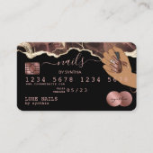 Nails Techniker Kreditkarte Styling Rose Gold Trop Visitenkarte (Vorderseite)