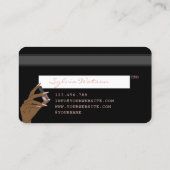 Nails Techniker Kreditkarte Styling Rose Gold Trop Visitenkarte (Rückseite)