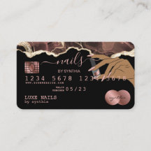 Nails Techniker Kreditkarte Styling Rose Gold Trop