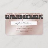 Nails Techniker Kreditkarte Styling Rose Gold Trop Visitenkarte (Rückseite)