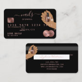 Nails Techniker Kreditkarte Styling Rose Gold Trop Visitenkarte (Vorne/Hinten)