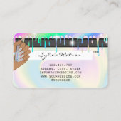 Nails Technischer Credit Card Styled Holograph Tro Visitenkarte (Rückseite)