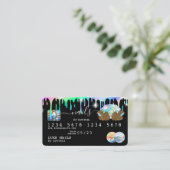 Nails Technischer Credit Card Styled Holograph Tro Visitenkarte (Stehend Vorderseite)
