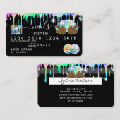 Nails Technischer Credit Card Styled Holograph Tro Visitenkarte (Vorne/Hinten)