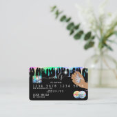 Nails Technischer Credit Card Styled Holograph Tro Visitenkarte (Stehend Vorderseite)