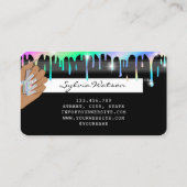 Nails Technischer Credit Card Styled Holograph Tro Visitenkarte (Rückseite)