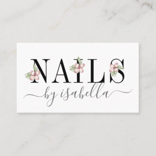 Nails Typografie Business Card Visitenkarte