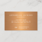 Nails Typografie Glam Gold metallische Chic Salon Visitenkarte (Rückseite)