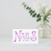 Nails Typografie Visitenkarte (Stehend Vorderseite)