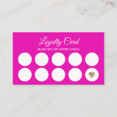 Nails und Zahn Gemis Neon Pink Salon Loyalty Punch Treuekarte (Rückseite)