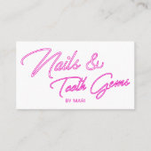 Nails und Zahn Gemis Neon Pink Salon Loyalty Punch Treuekarte (Vorderseite)