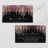 Nails Wachablösung Makeup Rose Tropfen Holograph Visitenkarte (Vorne/Hinten)