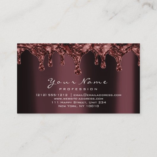 Nails Wacholderwelse Studio Bronze Chocolate Cake Visitenkarte (Rückseite)