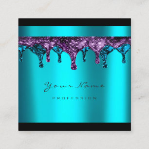 Nails Wachs Epilation Blue Ocean Turquois Quadratische Visitenkarte