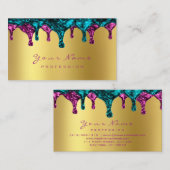 Nails Wachs Epilation Depilation Pink Gold Blue Aq Visitenkarte (Vorne/Hinten)