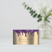 Nails Wachs Epilation Lila Violet Sepia Visitenkarte (Stehend Vorderseite)