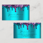 Nails Wachs Epilation Navy Lila BluTeal Visitenkarte (Vorne/Hinten)