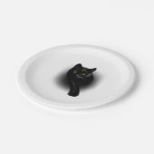 Nails zum Filtern von schwarzen Katzen Pappteller (Schrägansicht)