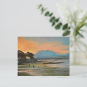 Nairn Strand bei Sonnenuntergang Postkarte (Stehend Vorderseite)