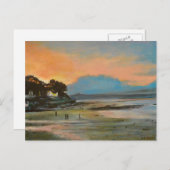 Nairn Strand bei Sonnenuntergang Postkarte (Vorne/Hinten)