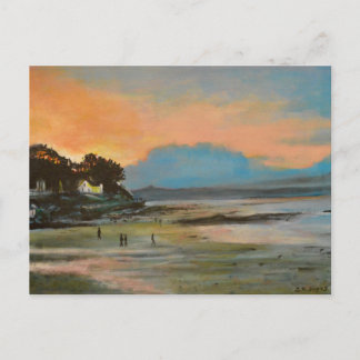 Nairn Strand bei Sonnenuntergang Postkarte