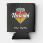 Nairobi Hauptstadt Kenya Elephant Vintages Afrika Dosenkühler (Vorderseite)