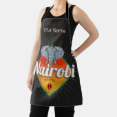 Nairobi Hauptstadt Kenya Elephant Vintages Afrika Schürze (InSitu)