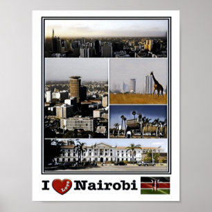 Nairobi - I Liebe Mosaik - Kenia - Poster