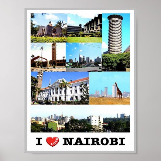 Nairobi - Kenia - I Liebe - Poster (Vorne)