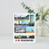 Nairobi - Kenia - I Liebe - Postkarte (Stehend Vorderseite)