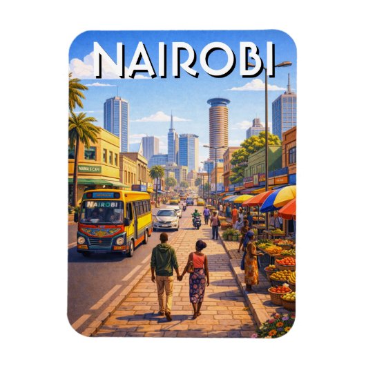 Nairobi Kenia Magnet (Vertikal)