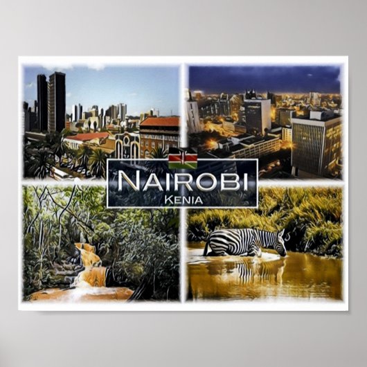 Nairobi - Kenia - Mosaik - Poster (Vorne)