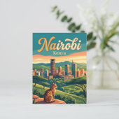 Nairobi Kenia Postkarte (Stehend Vorderseite)