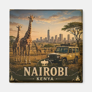 🧲 Nairobi Kenia Reiseerinnerung für Safari-Trips Magnet